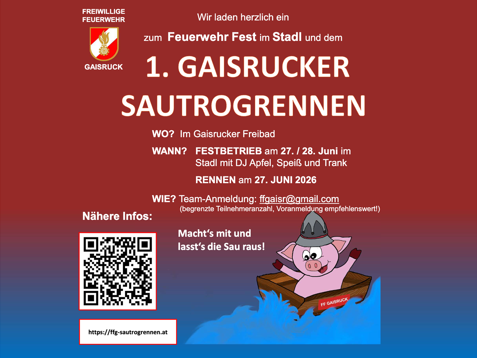 Sautrogrennen am See